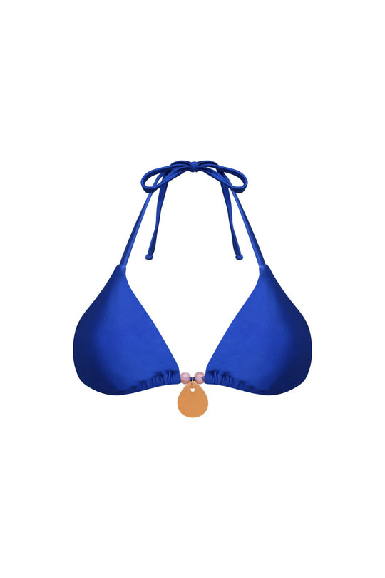Palm Tie Back Triangle Bikini Top