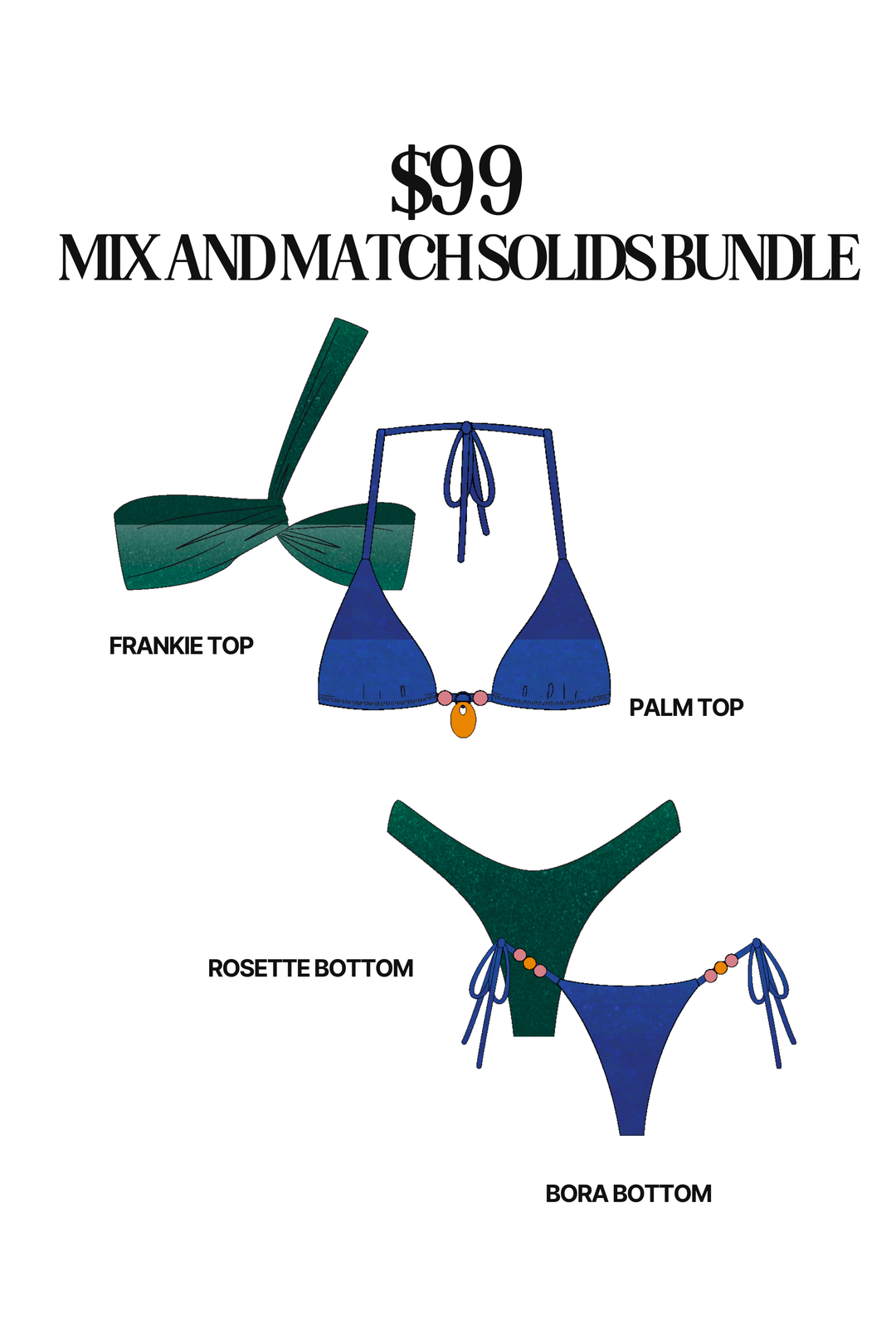 4 Piece Mix and Match Solids Bundle