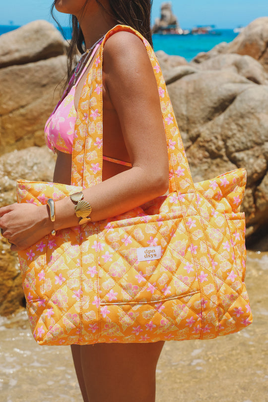 Beach Quilted Tote Bag