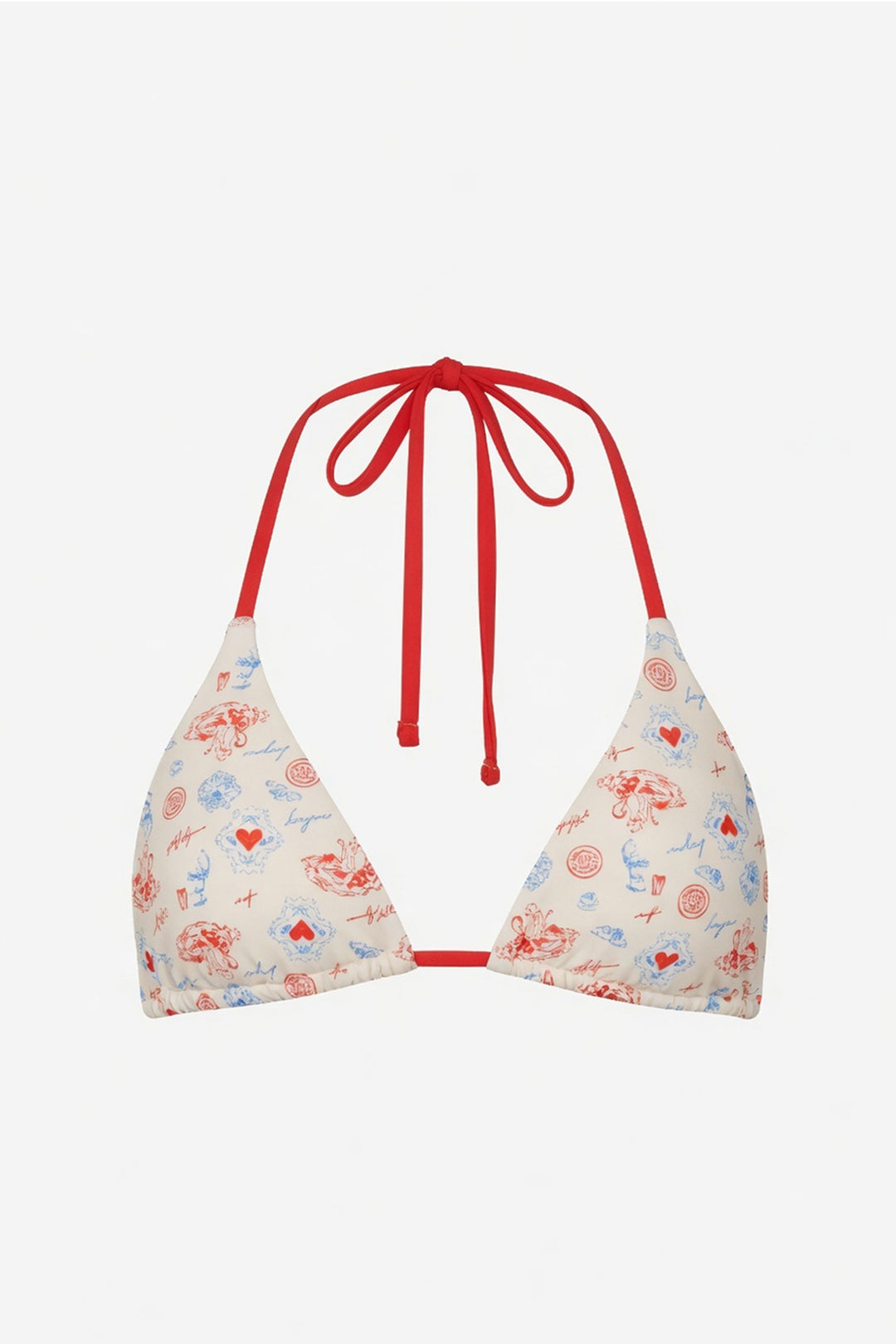 Palm Tie Back Triangle Bikini Top