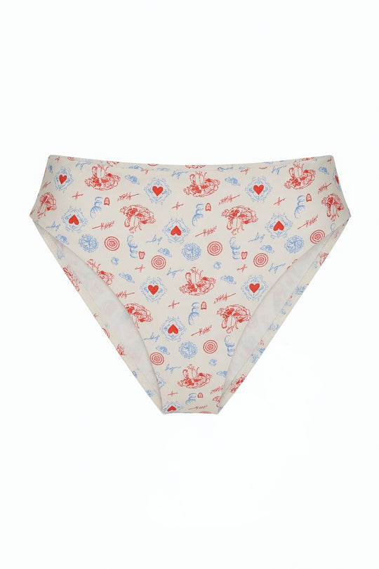 Seashore High Waist Cheeky Bikini Bottom