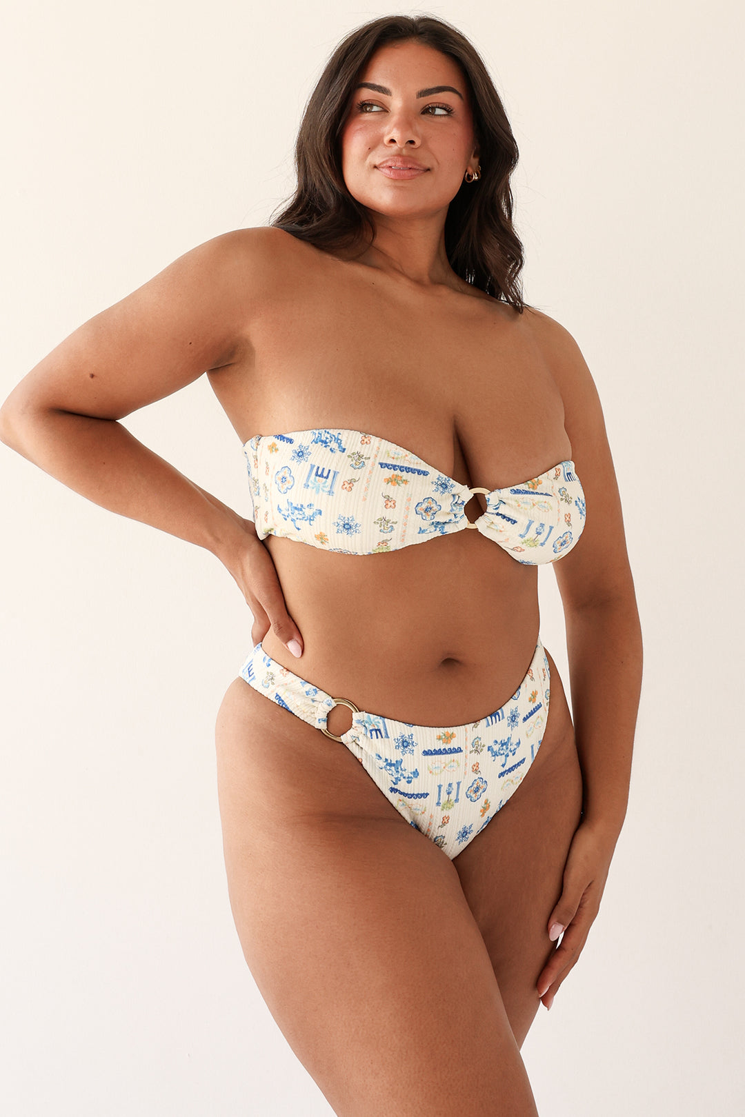 Santorini Bandeau Super Cheeky Set