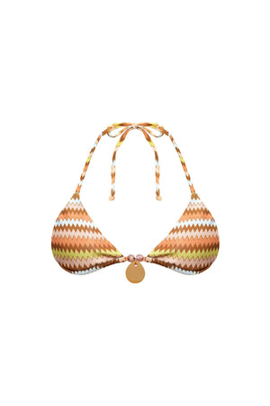 Palm Tie Back Triangle Bikini Top