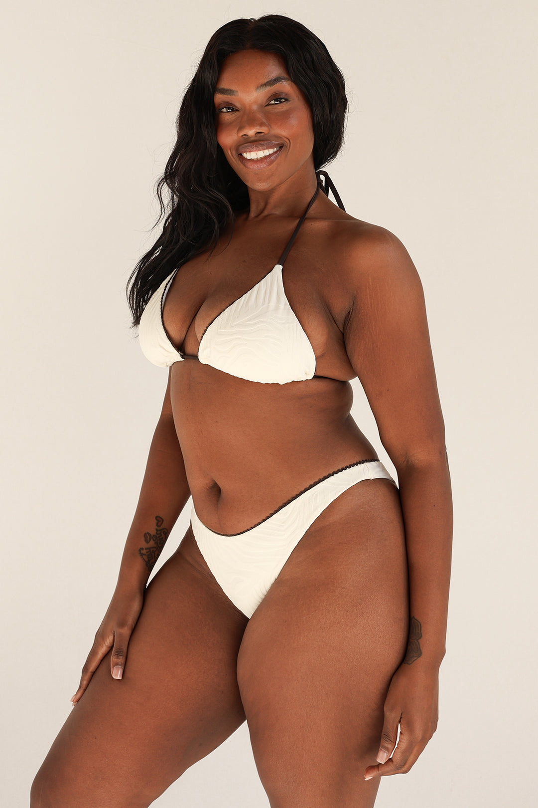 Palm Tie Back Triangle Bikini Top