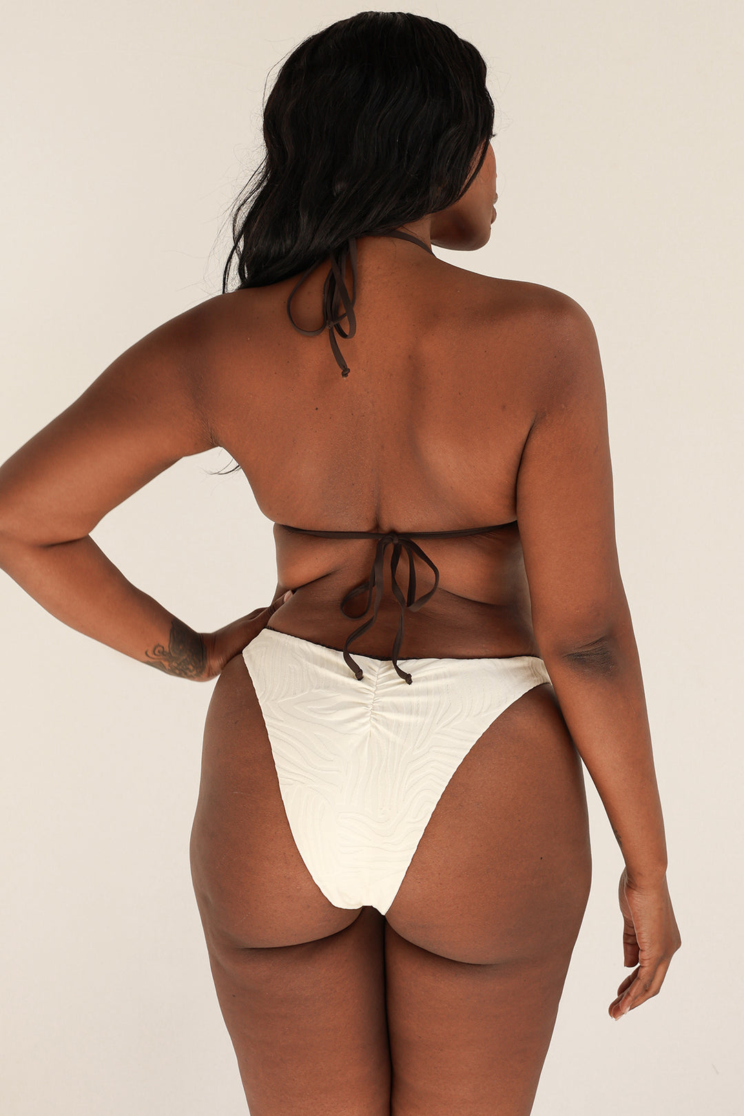 Palm Tie Back Triangle Bikini Top