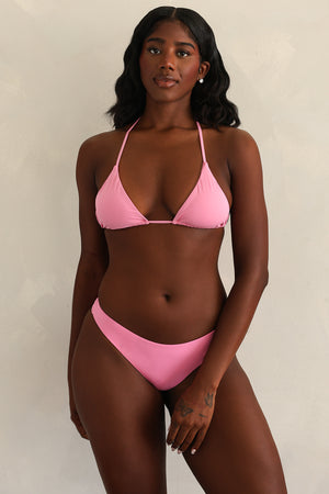 Palm Tie Back Triangle Bikini Top