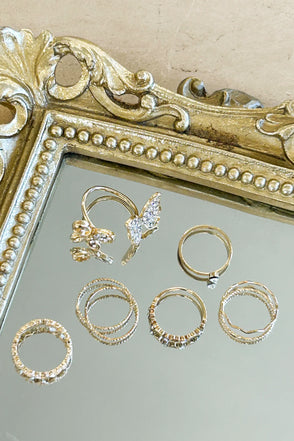 DD0826-GLD butterfly effect ring set gold 4 dippin' daisy's