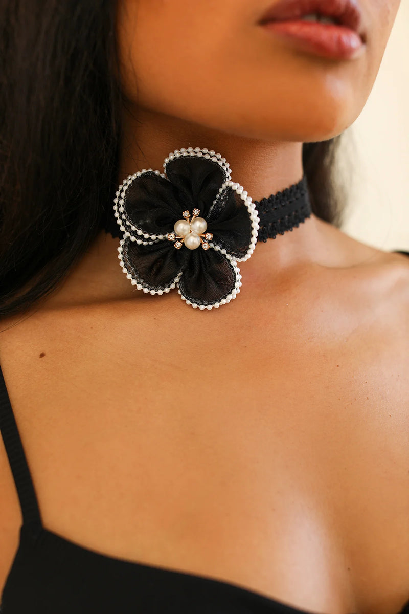 DD2030-BLK mother of pearl choker black 2 dippin' daisy's