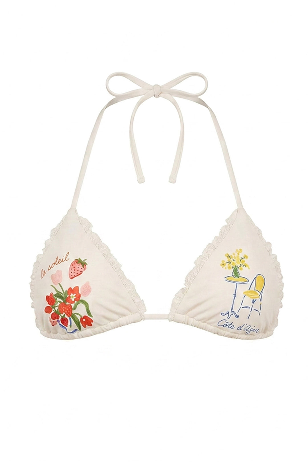 Palm Triangle Bikini Top