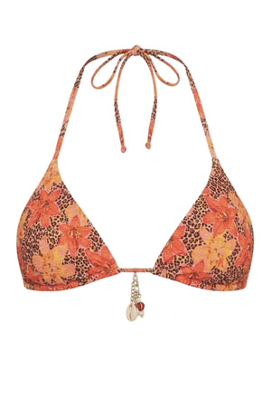 Palm Triangle Bikini Top