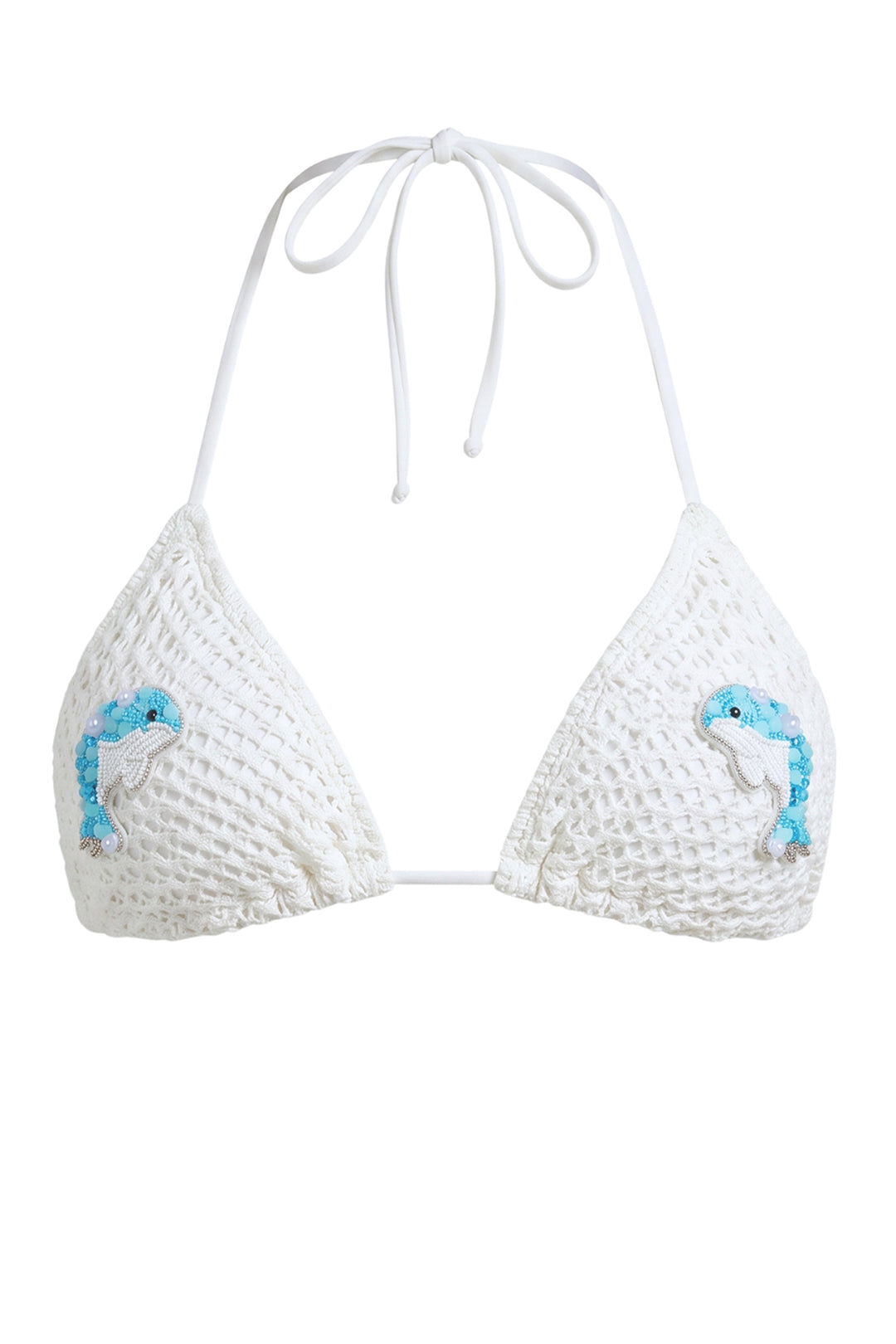 Palm Tie Back Triangle Bikini Top