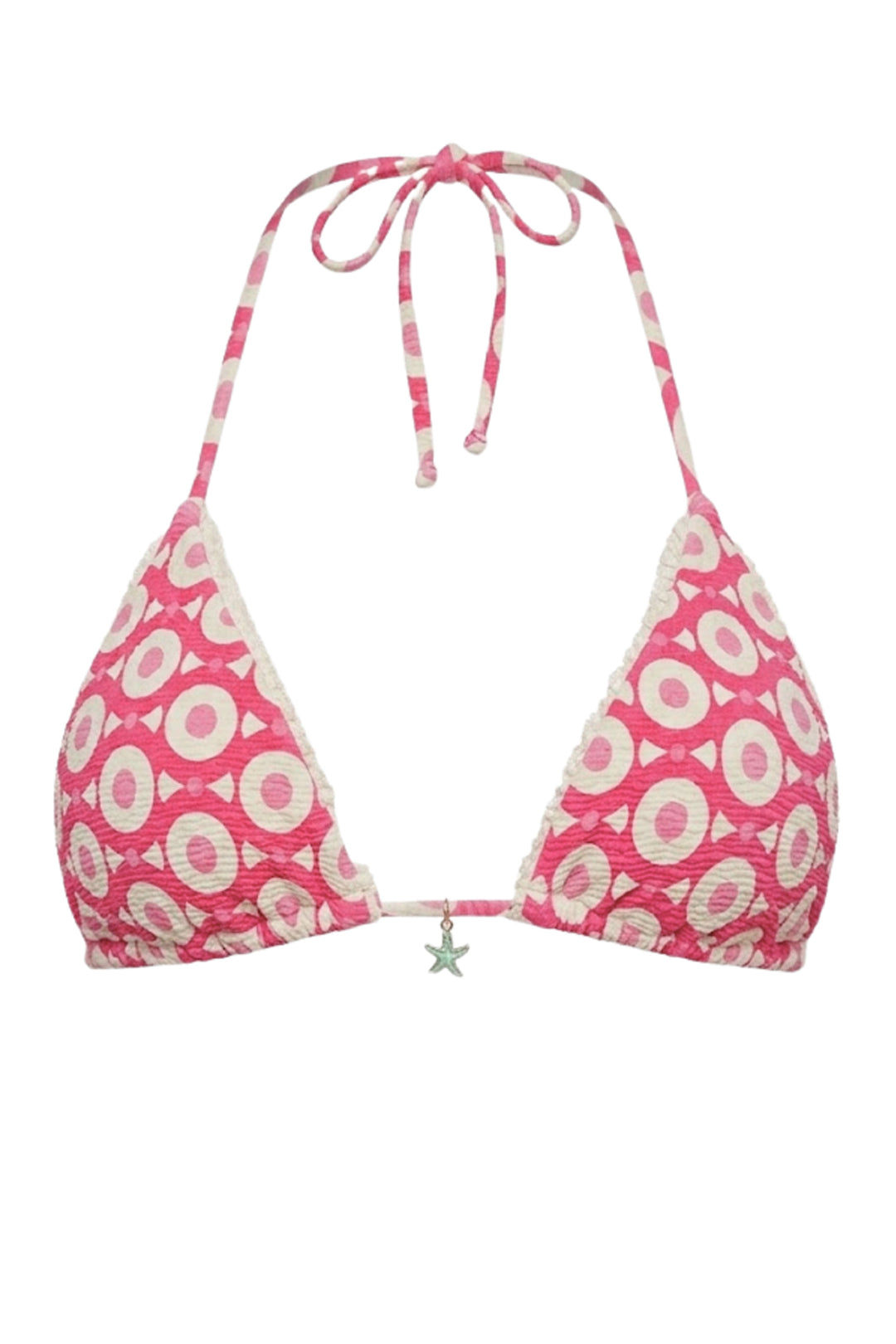 Palm Tie Back Triangle Bikini Top