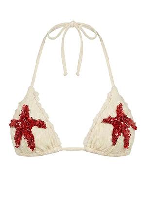 Palm Triangle Bikini Top