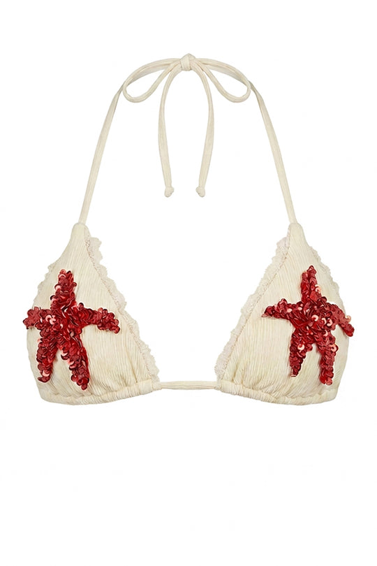 Palm Triangle Bikini Top