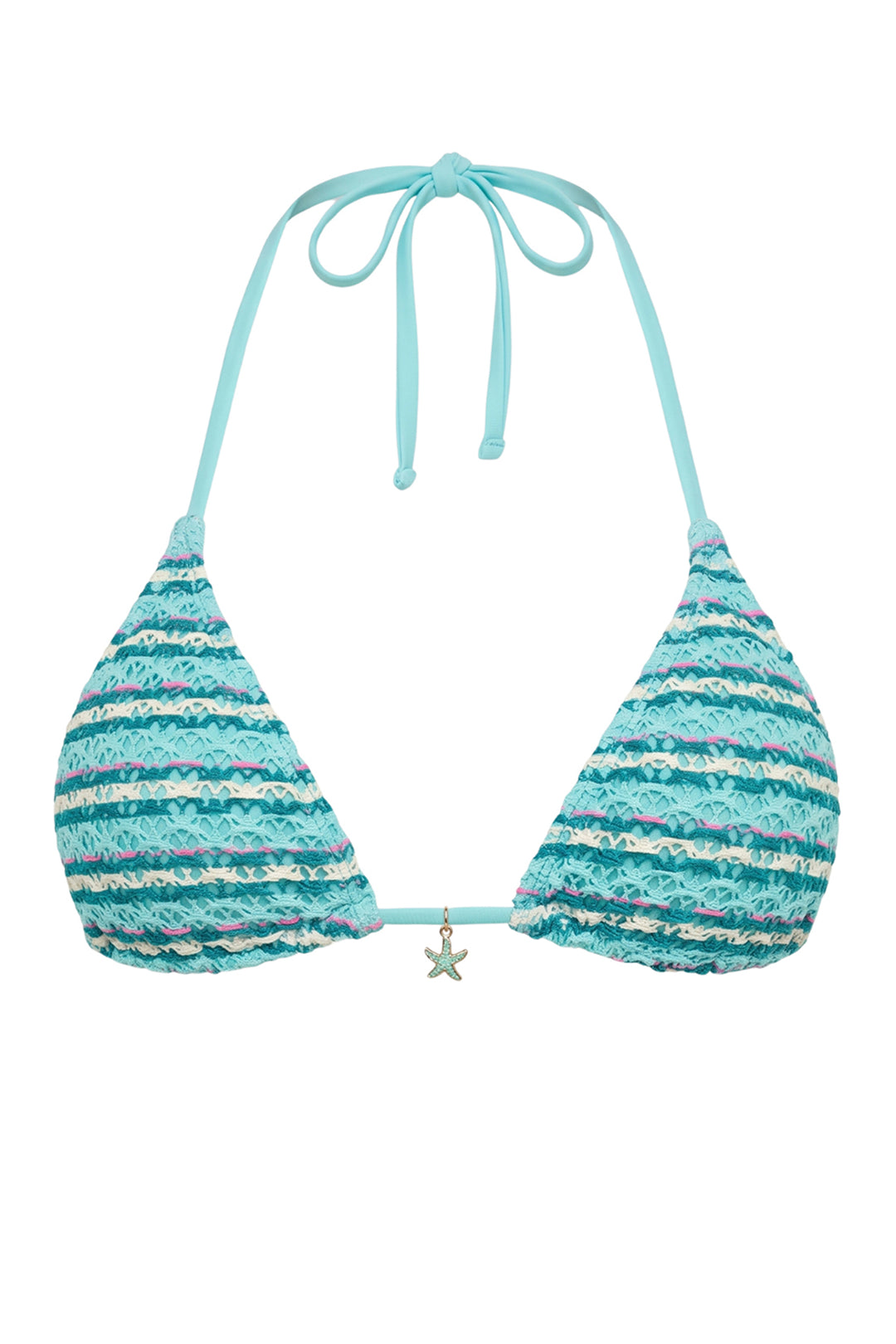 Palm Tie Back Triangle Bikini Top