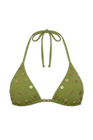 Palm Triangle Bikini Top