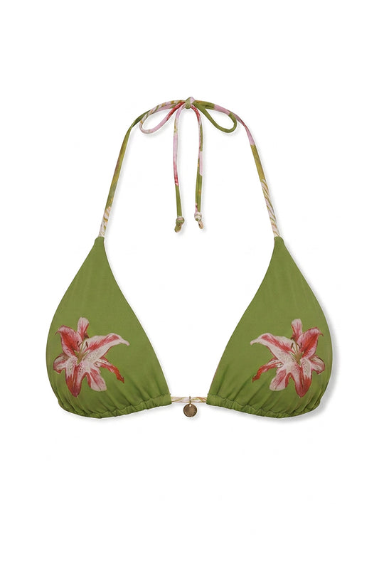 Palm Triangle Reversible Bikini Top