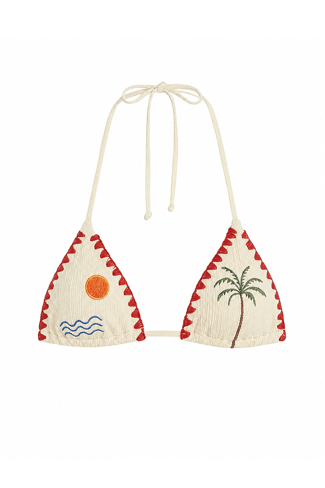 Palm Triangle Bikini Top