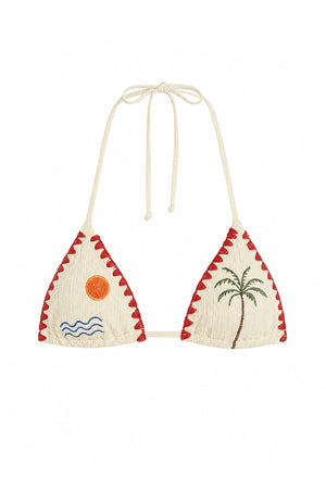 Palm Triangle Bikini Top