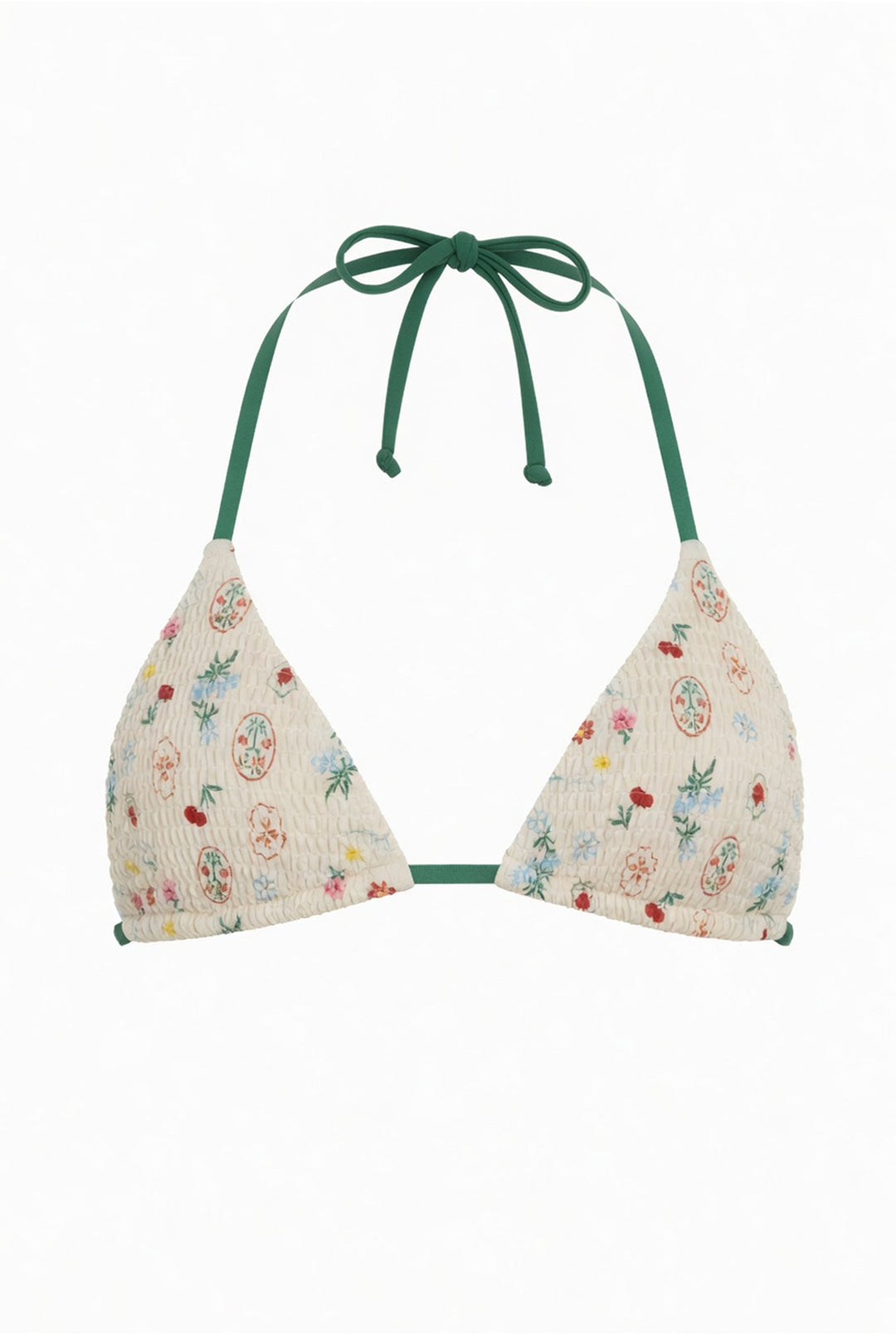 Palm Tie Back Triangle Bikini Top