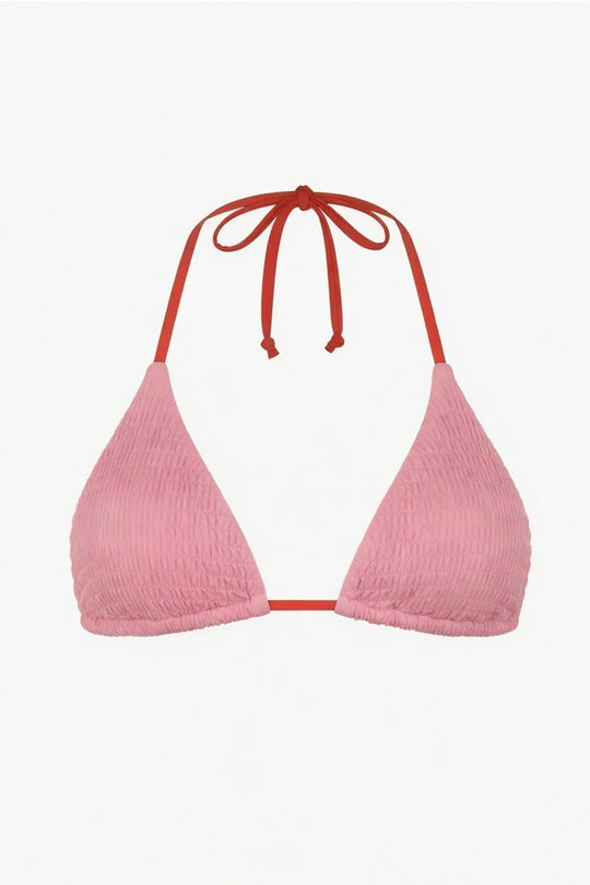 Palm Tie Back Triangle Bikini Top