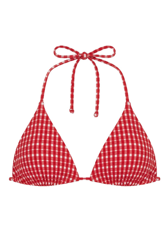Palm Tie Back Triangle Bikini Top