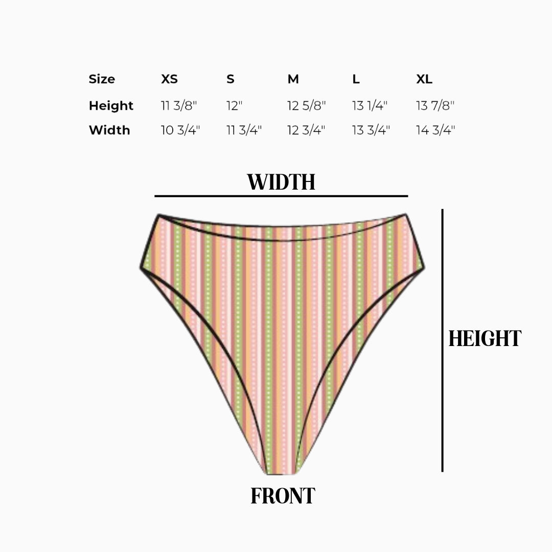 Seashore High Waist Cheeky Bikini Bottom