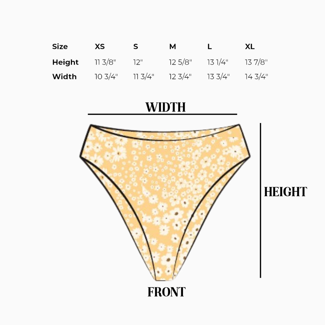 Seashore High Waist Cheeky Bikini Bottom