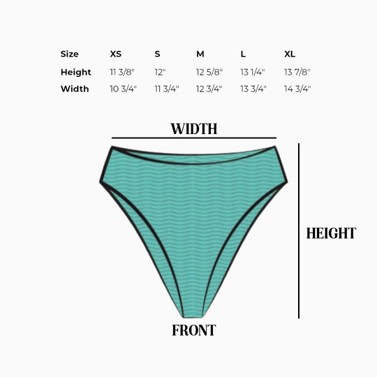Seashore High Waist Cheeky Bikini Bottom