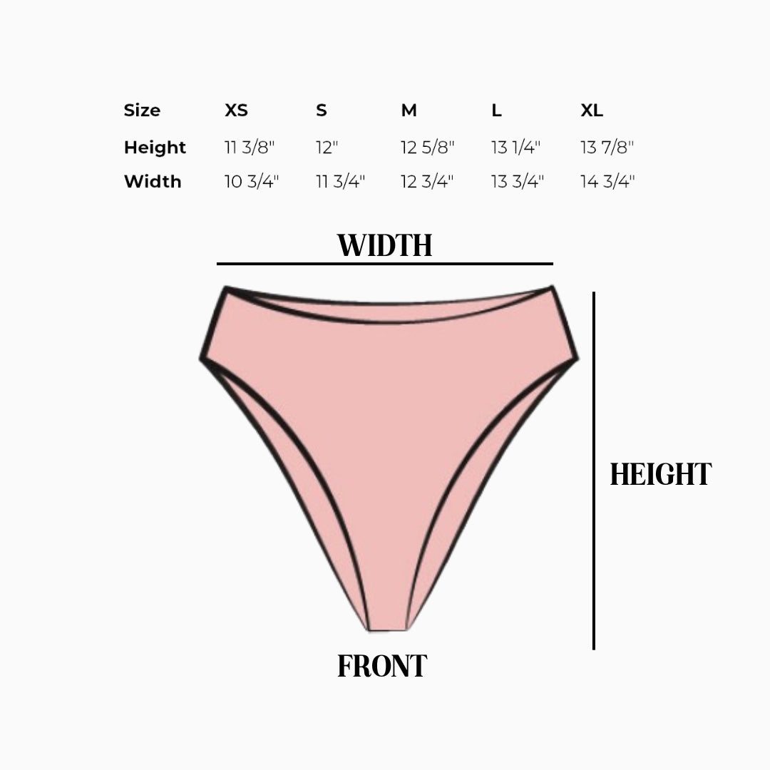 Seashore High Waist Cheeky Bikini Bottom Plus