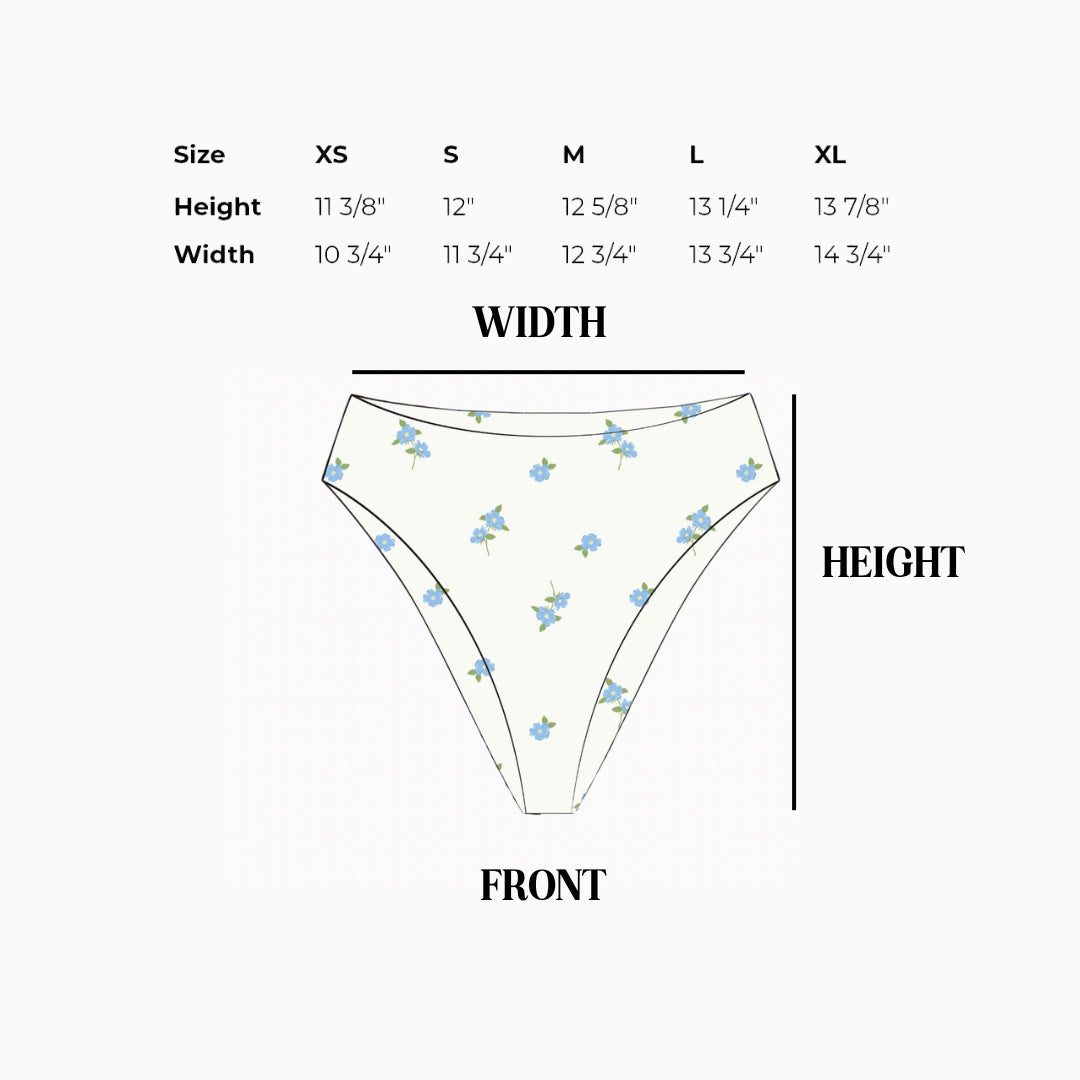 Seashore High Waist Cheeky Bikini Bottom
