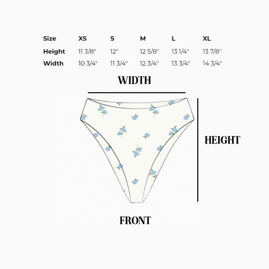 Seashore High Waist Cheeky Bikini Bottom