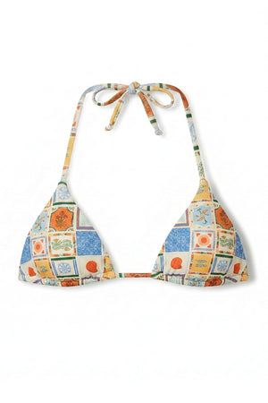 Palm Triangle Bikini Top