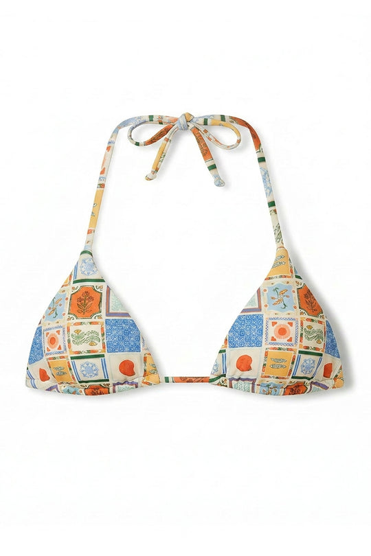 Palm Triangle Bikini Top