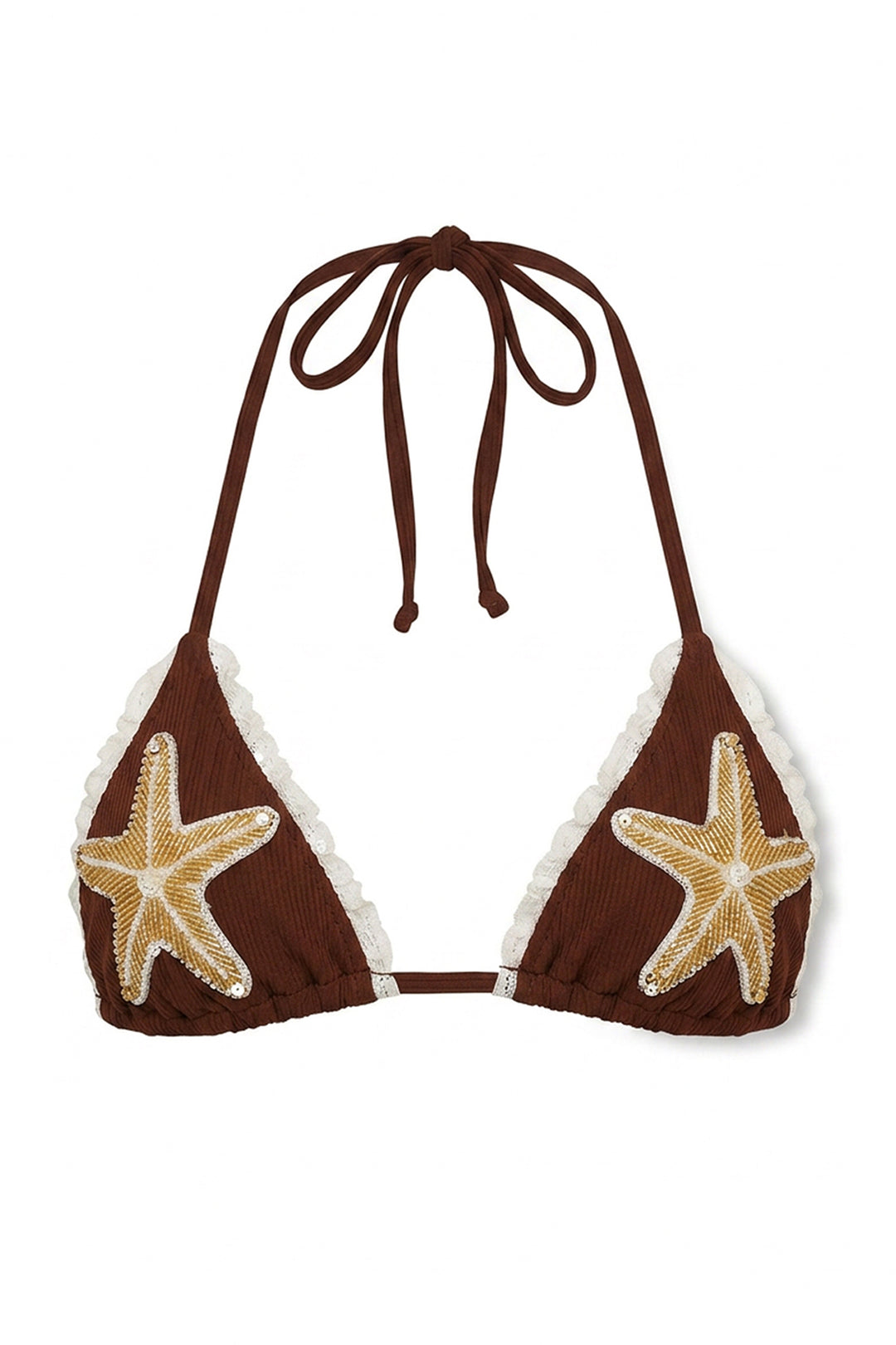 Palm Triangle Bikini Top