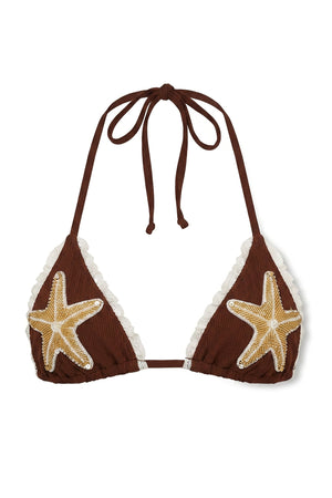 Palm Triangle Bikini Top
