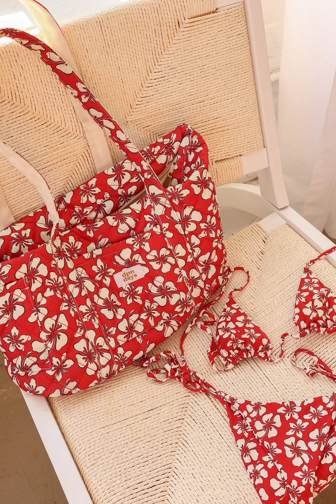 Beach Quilted Totebag