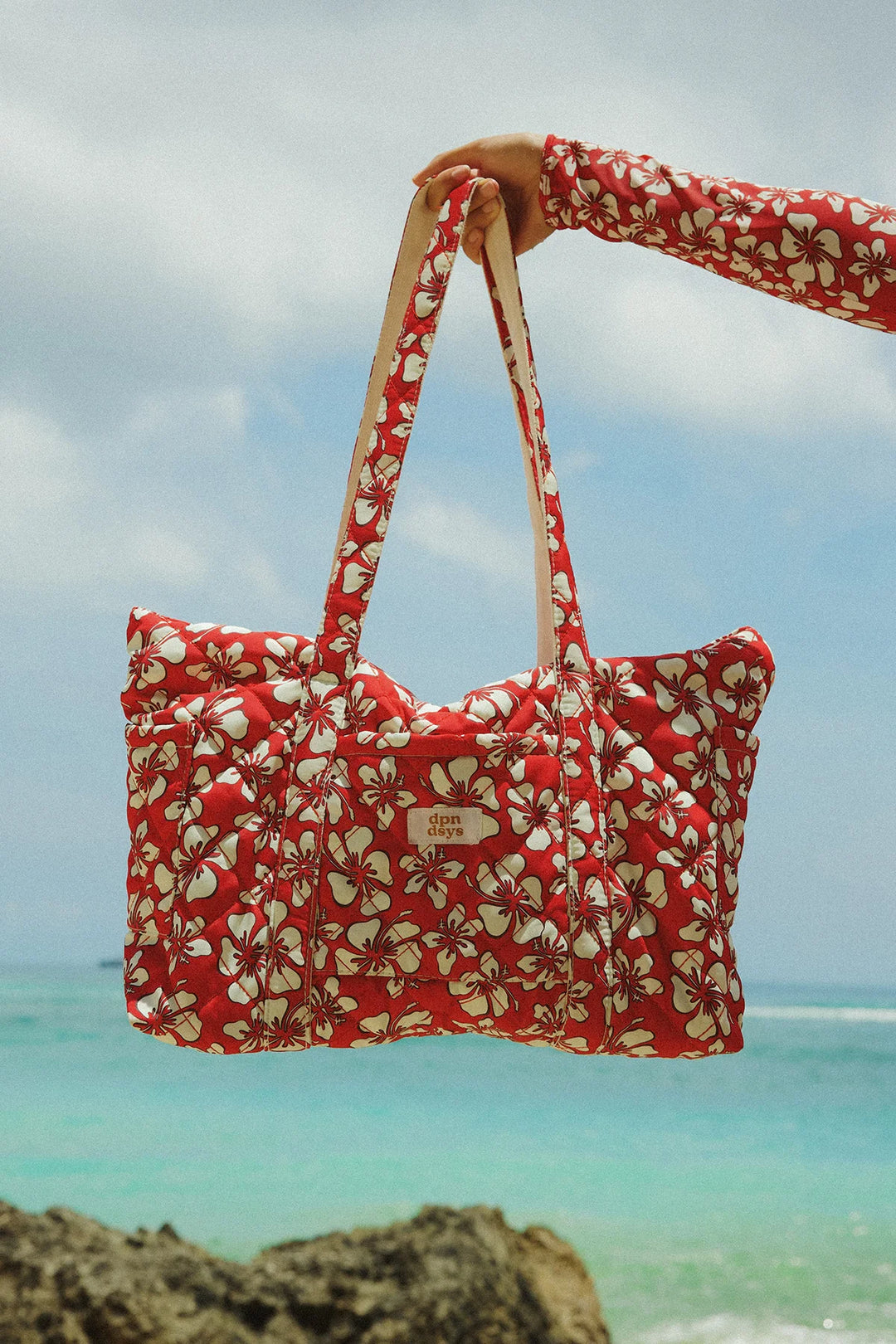 Beach Quilted Totebag