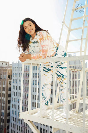 out and about pant aurora tie dye dippin' daisy's