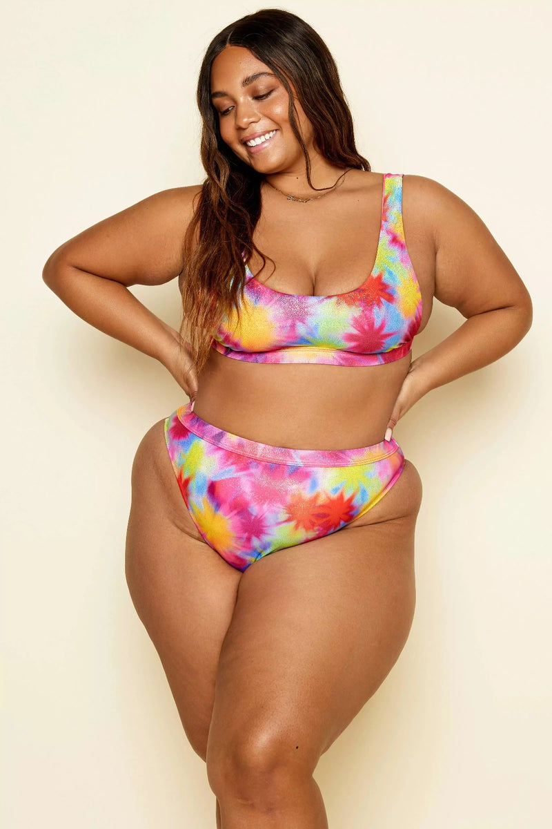Plus size high waisted cheeky deals bikini bottoms