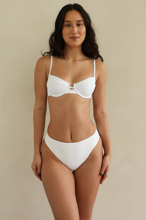 White Underwire Seashore Cheeky Set