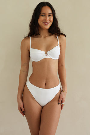 White Underwire Seashore Cheeky Set