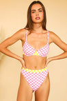 D4172JRMLC-CHPY betty top checked out (pink/yellow) 1 dippin' daisy's