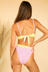 D4172JRMLC-CHPY betty top checked out (pink/yellow) 3 dippin' daisy's